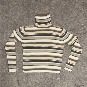 Paul Harris Design Striped Turtleneck Sweater